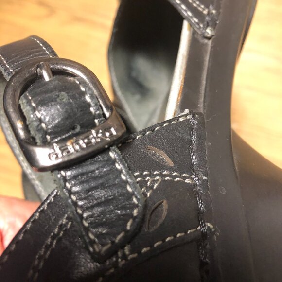 Women's Black Leather Mary Jane Clogs 7.5 - Picture 14 of 14